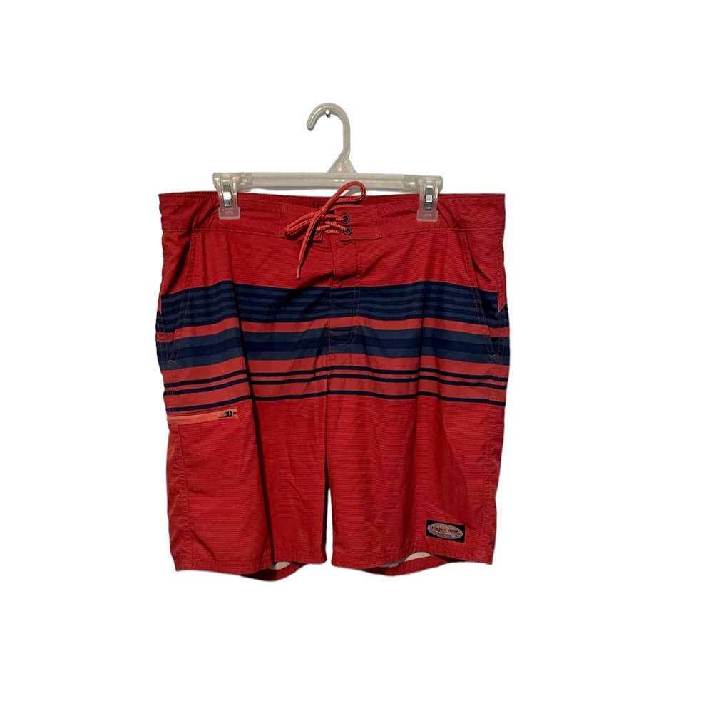 Vineyard Vines Board Shorts Mens 36 Blue Red Striped Performance Drawstring Swim